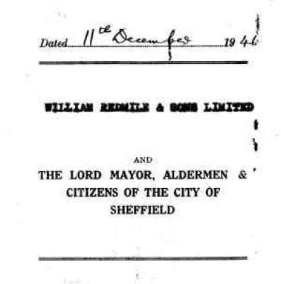 1946 Contract with Sheffield City Council